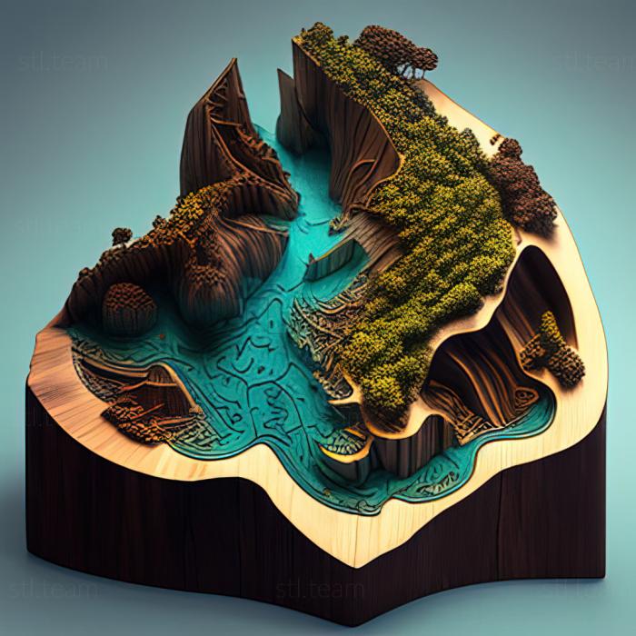 3D модель Острів ст (STL)